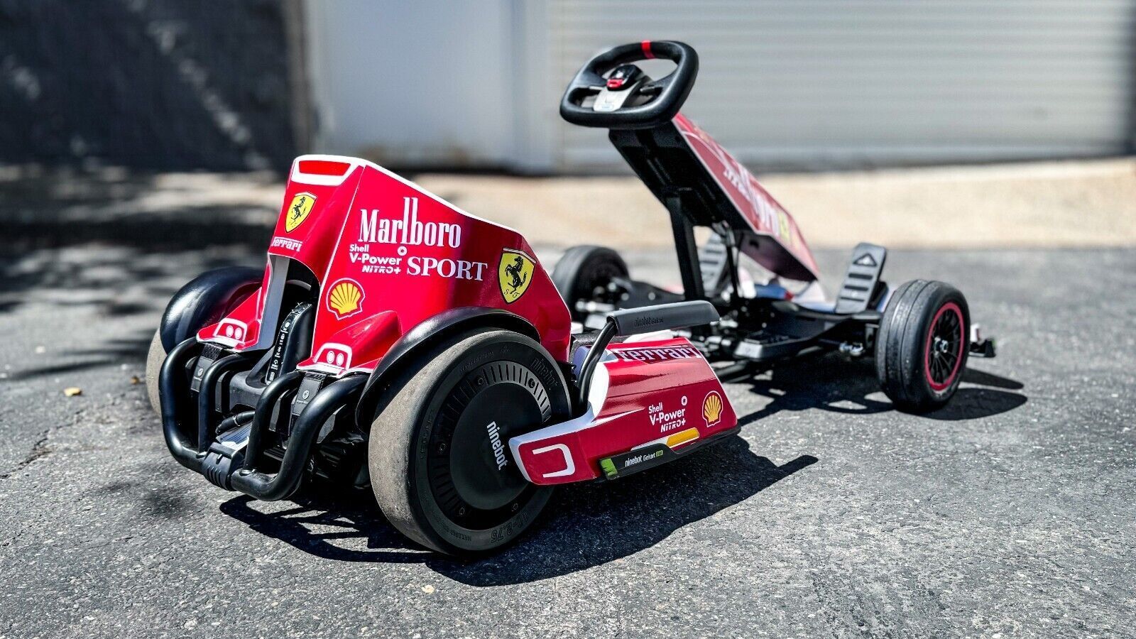 ferrari pedal go kart Ninebot Gokart Pro Performance Bundle Ferrari 23mph (Ninebot S-Max mot