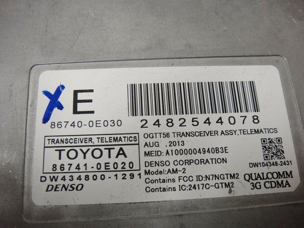 Lexus Toyota TRANSCEIVER TELEMATICS CONTROL MODULE 86741-0E020 EK