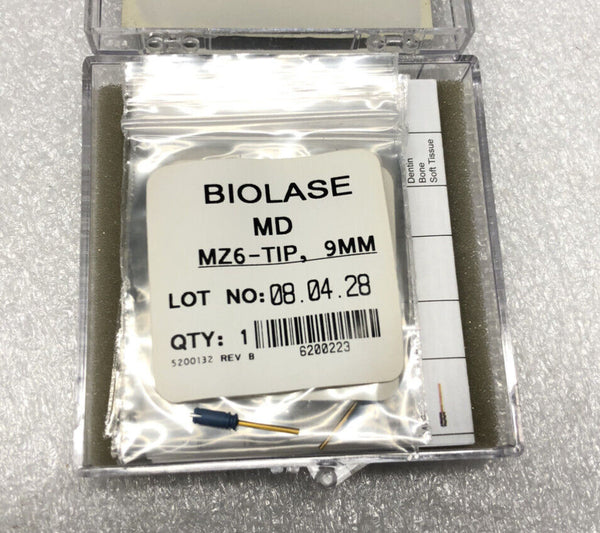 Biolase Waterlase Laser Tip QTY 5 PKG, MZ6-9mm, ZIPTIPS, WL, MD 6200822 7200680