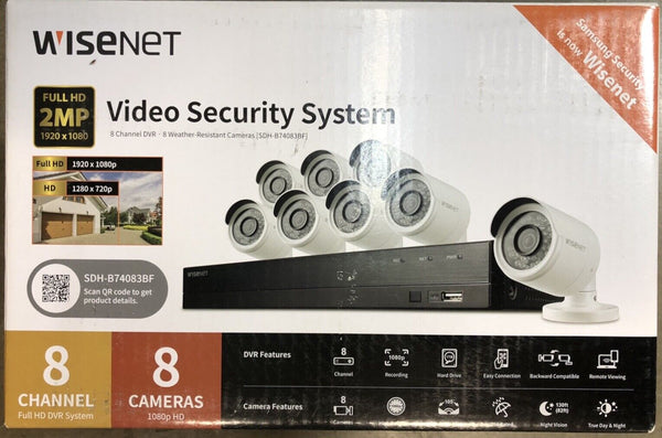 Wisenet SDH-B74083BF 1080p 8Ch Full HD Video Security System
