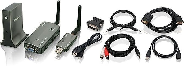 IOGESR Wireless Audio Video Kit with Audio, VGA and USB Adapter GWAV8000K