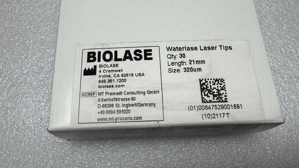 Biolase Waterlase Laser Tip RFT3-21mm, 30 Pack WATERLASE, MD 7200823