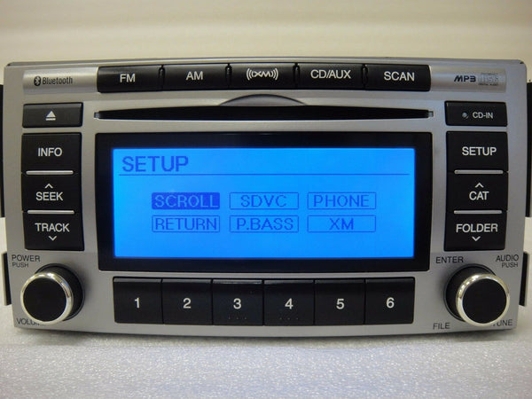 10 11 12 Hyundai Santa Fe Radio OEM Cd Player Bluetooth Mp3 XM Aux 96180-0W500