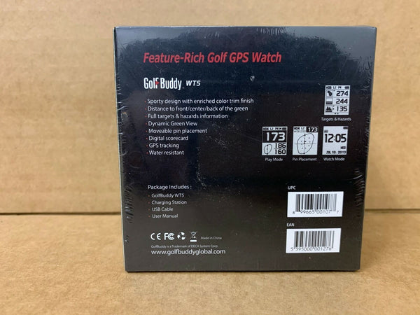 Golf Buddy WT5 Watch Range Finder Golf Rangefinder Charcoal NEW! Golfbuddy