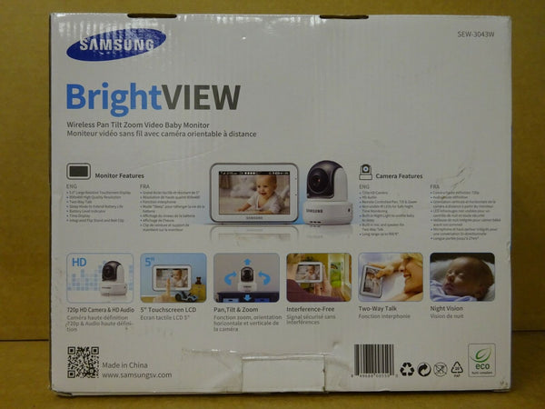 Samsung SEW-3043W Bright VIEW Baby Monitoring System Monitor and Camera