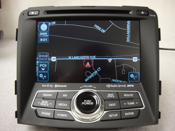 12-15 Hyundai Sonata OEM GPS Navigation System Bluetooth MP3 CD Player Infinity