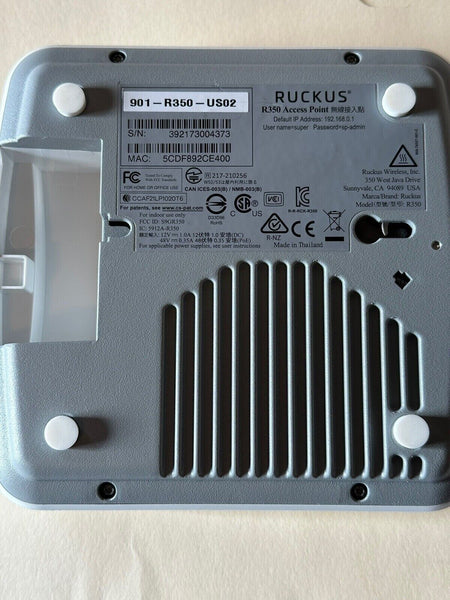 Ruckus R350 9U1-R350 Unleashed PoE Dual-Band Wireless Access Point