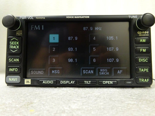 02-04 OEM TOYOTA Camry JBL Navigation Radio CD Tape Player LCD Display 17001 OEM